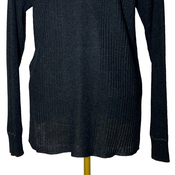NWT Madewell OVERSIZED Black Ribbed Alpaca-Blend, Soft Crewneck Sweater, XXS - Picture 12 of 15